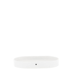 Bastion Collections Tray Oval Small White, 17x12cm