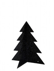 Bastion Collections Dekorace Xmas TREE - BLACK, střední 20 cm