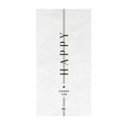 Bastion Collections Papírové ubrousky XL - HAPPY DINNER TIME, 10x20cm