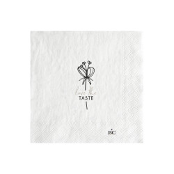 Bastion Collections Papírové ubrousky S - LOVE THE TASTE, 12,5x12,5cm