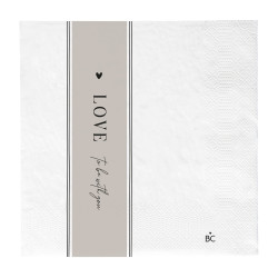 Bastion Collections Papírové ubrousky L - LOVE To be with you, 20ks