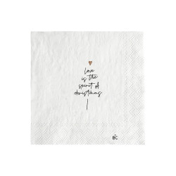 Bastion Collections Papírové ubrousky S - Love is the spirit of christmas