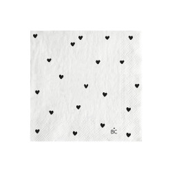 Bastion Collections Papírové ubrousky S - HEARTS all over, 20ks