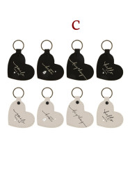 Bastion Collections Klíčenka Heart BIG HUG in black, 7,5x6,5cm