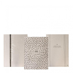 Bastion Collections SADA 3 UTĚREK - HAPPINESS naturel, 3ks