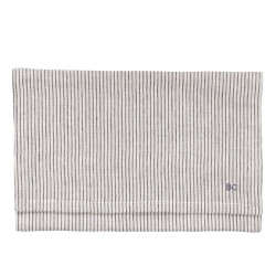 Bastion Collections BĚHOUN NA STŮL Natural w Stripe Blue, 50x160cm