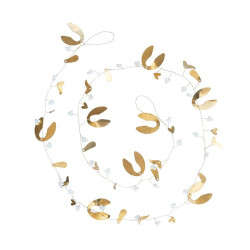 Bastion Collections GUIRLAND MISTLETOE BRASS ANTIQUE, girlanda jmelí