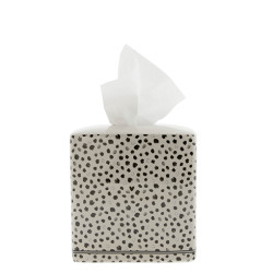 Bastion Collections BOX na kapesníčky CONFETTI in black/titane 12,5x14cm