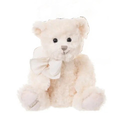 Bukowski BEAU GARCON ANTOINE bílý medvěd s bílou mašlí (40 cm)