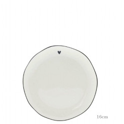 Bastion Collections Talířek CAKE little heart in black, 16 cm