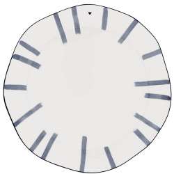 Bastion Collections Talíř DINNER Iris Blue Big Stripes, 27cm