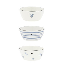 Bastion Collections SET 3x MINI MISKA BLUE, 3x 6,8x9,5x3cm