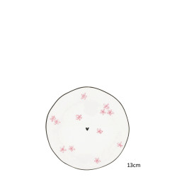 Bastion Collections Talířek Sidepl 016 White/Rose Little Flowers, 13cm
