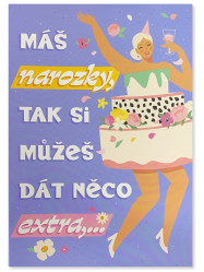 Albi PŘÁNÍ K NAHRÁNÍ VLASTNÍHO VZKAZU, fialové s dortem