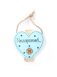 Dekorace NCA magnetický dřevěný kolíček NEZAPOMEŇ