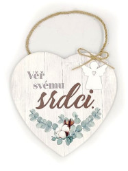 Nekupto Cedulka srdce - VĚŘ SVÉMU SRDCI, 23,5x16,5cm
