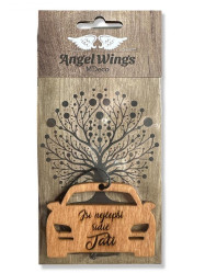 Dřevěná vůně do auta Angel Wings - JSI NEJLEPŠÍ ŘIDIČ TATI