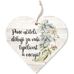 Emocio Dřevěná plaketka PAN UČITEL, 12cm