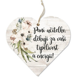 Emocio Dřevěná plaketka PANÍ UČITELKA, 12cm