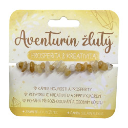 Nekupto Náramek AVENTURÍN ŽLUTÝ, Prosperita a kreativita