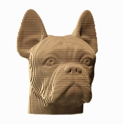 Cartonic 3D PUZZLE - BULLDOG, 131 dílků, LEVEL3