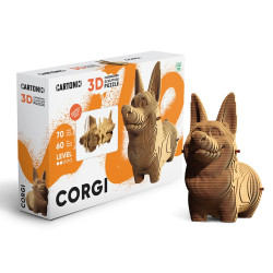 Cartonic 3D PUZZLE - CORGI, 70 dílků, LEVEL2