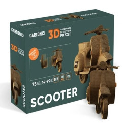 Cartonic 3D PUZZLE - SCOOTER, 75 dílků, LEVEL4