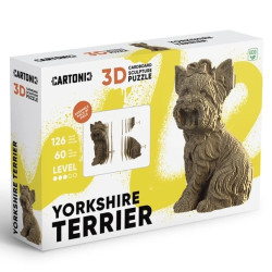 Cartonic 3D PUZZLE - YORKSHIRE TERRIER, 126 dílků, LEVEL3