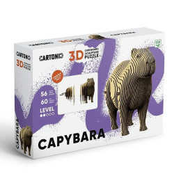 Cartonic 3D PUZZLE - CAPYBARA, 56 dílků, LEVEL2