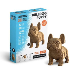 Cartonic 3D PUZZLE - BULLDOG PUPPY, 63 dílků, LEVEL2