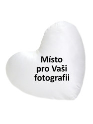 FOTODÁRKY: Fotopolštář SRDCE SOFT JEMNÝ 44x38cm