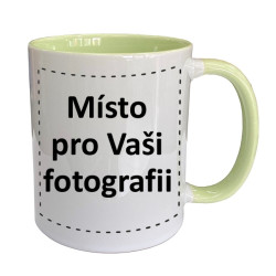 Fotohrnek COMBO Pastelový zeleno-bílý 1x foto 300ml