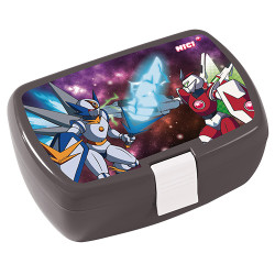 Nici Svačinový box dětský - ROBOTI, šedý