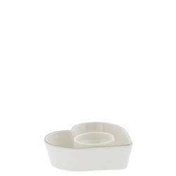 Bastion Collections Servírovací miska na vajíčko SRDCE in grey, 10,8x3cm