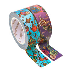 Paperblanks Washi pásky - Balloon Festival & Sunset Ride, 2x 10m