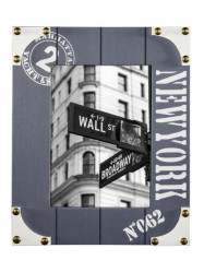 Hama portrétový rámeček dřevěný NEW YORK, 10x15 cm, modrošedý