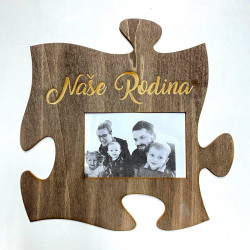 MDeco Rám 10x15cm - Puzzle NAŠE RODINA