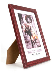 Rámeček dřevěný MDF 13x18 cm Fandy STYLE mahagonový