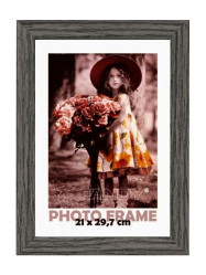 Rámeček NARVIK 21x30 cm, tmavě hnědý melír, dřevo MDF