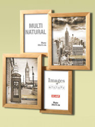 Dřevěná galerie 4xfoto Icar MULTI NATURAL 42 (2x 10x15 a 2x 13x18cm)
