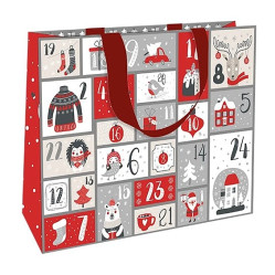Nekupto Dárková taška ULFL - 0003 Motiv adventního kalendáře