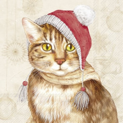 ihr Vánoční ubrousky KOČKA JILL - 33x33cm, 20ks, 3vrstvé