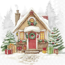 ihr Vánoční ubrousky VÁNOČNÍ DŮM - 33x33cm, 20ks, 3vrstvé