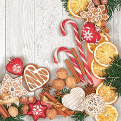 Daisy Vánoční ubrousky 2615970 - Vánoční dobroty, 33x33cm, 20ks