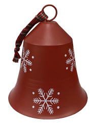 Vánoční červený zvonec ČERVENÝ, 15x12,5cm