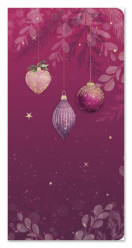 Ditipo Vánoční kapsa na peníze - Vínová s baňkami