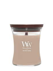 Vonná svíčka WoodWick PATCHOULI CRÉME, střední 275g