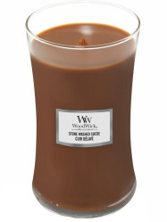 Vonná svíčka WoodWick STONE WASHED SUEDE velká 609 g