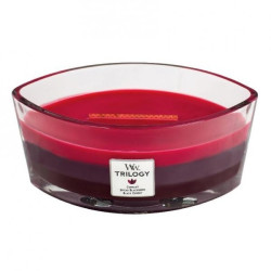 Vonná svíčka WoodWick Trilogy SUN RIPENED BERRIES široký knot 453,6g
