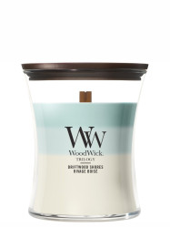 Vonná svíčka WoodWick Trilogy Driftwood Shores, střední 275 g